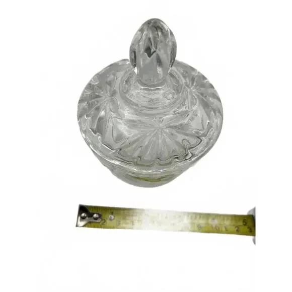 Anchor Hocking Early American Prescut(EAPC) Star of David clear glass sugar bowl - Picture 5 of 5